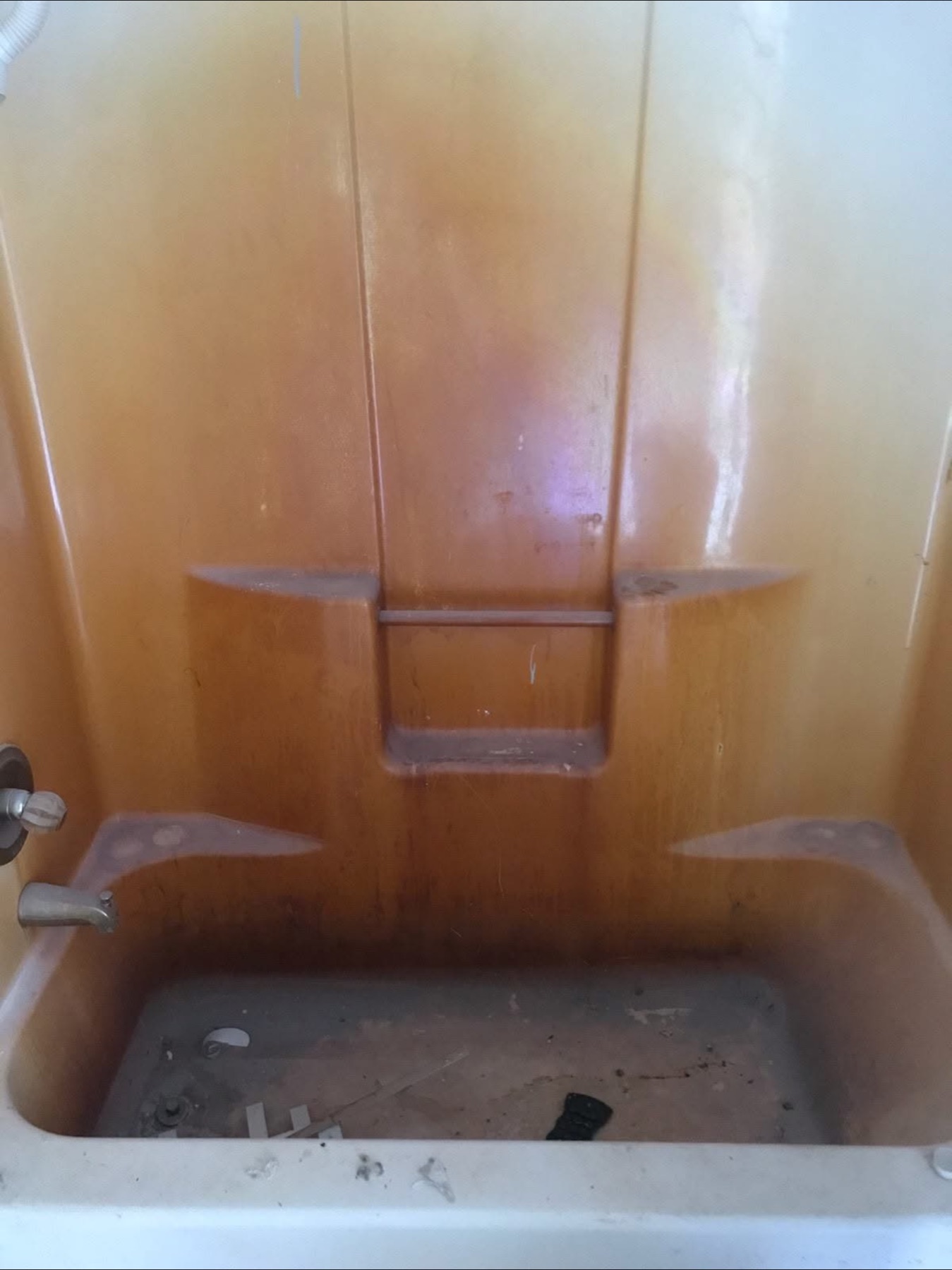 Fiberglass Shower Refinishing before