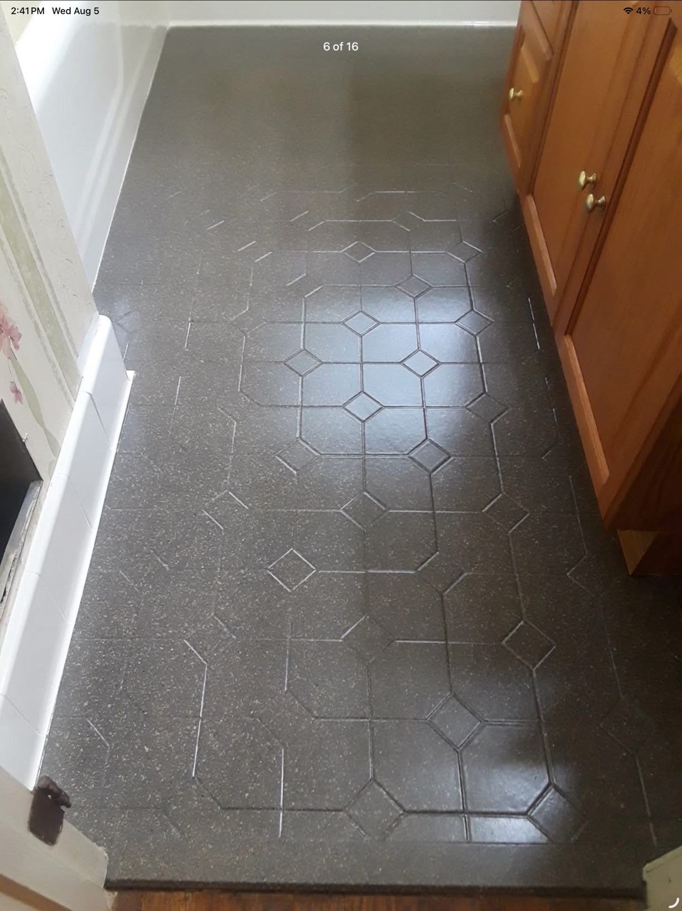 Bathroom Tile Floor Refinishing after