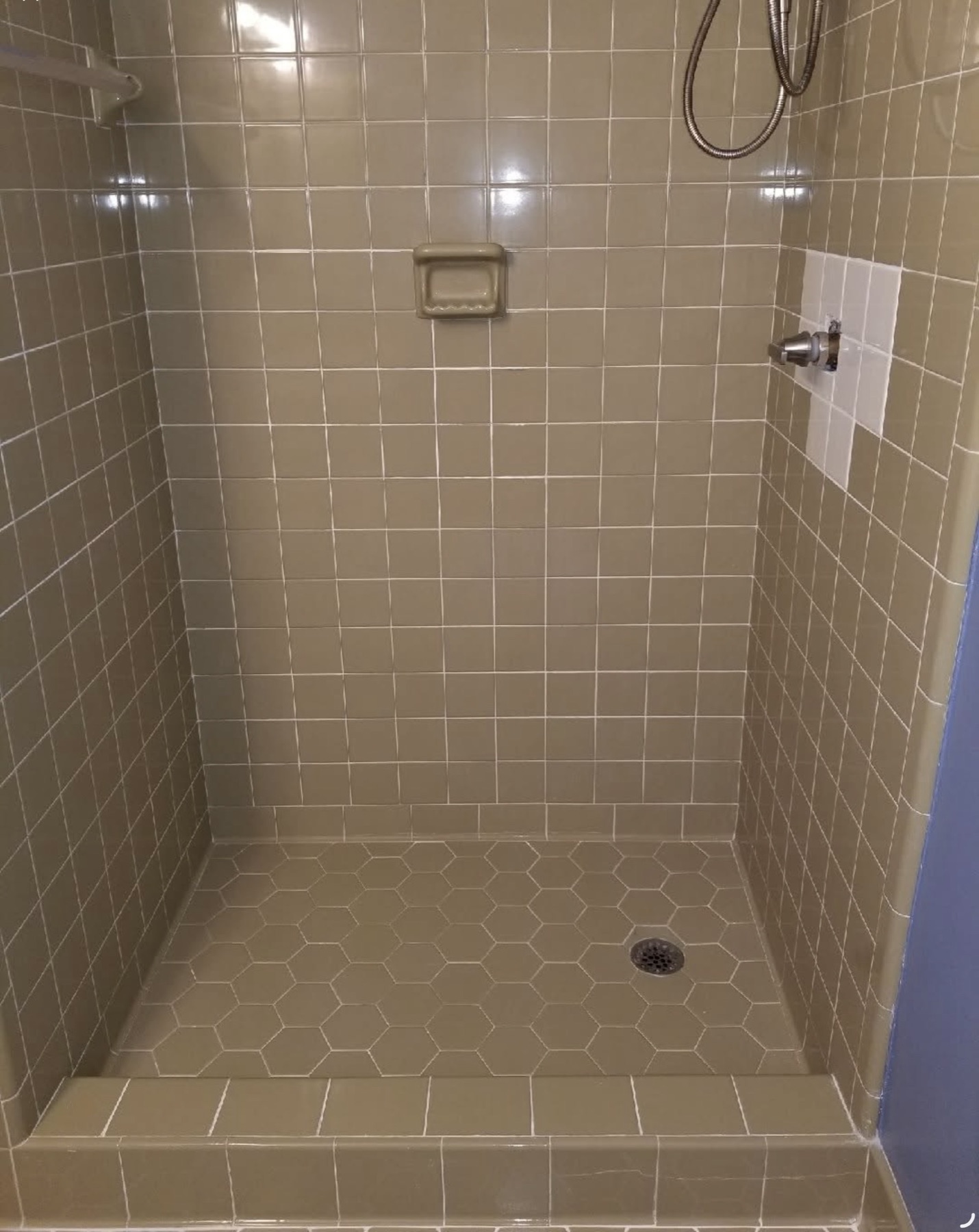Tile Shower Refinishing before